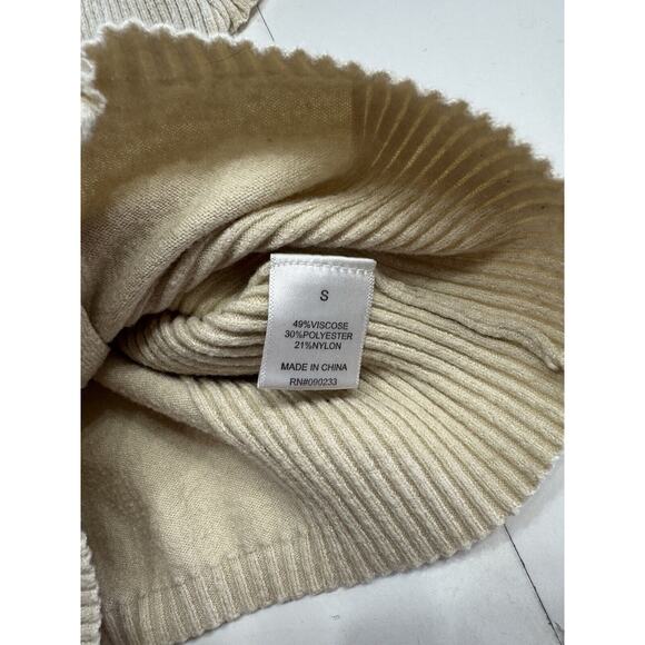 LA Hearts Womens Size S Tan Zip Up Short Sleeve Crop Top Shirt Blouse - Picture 3 of 6